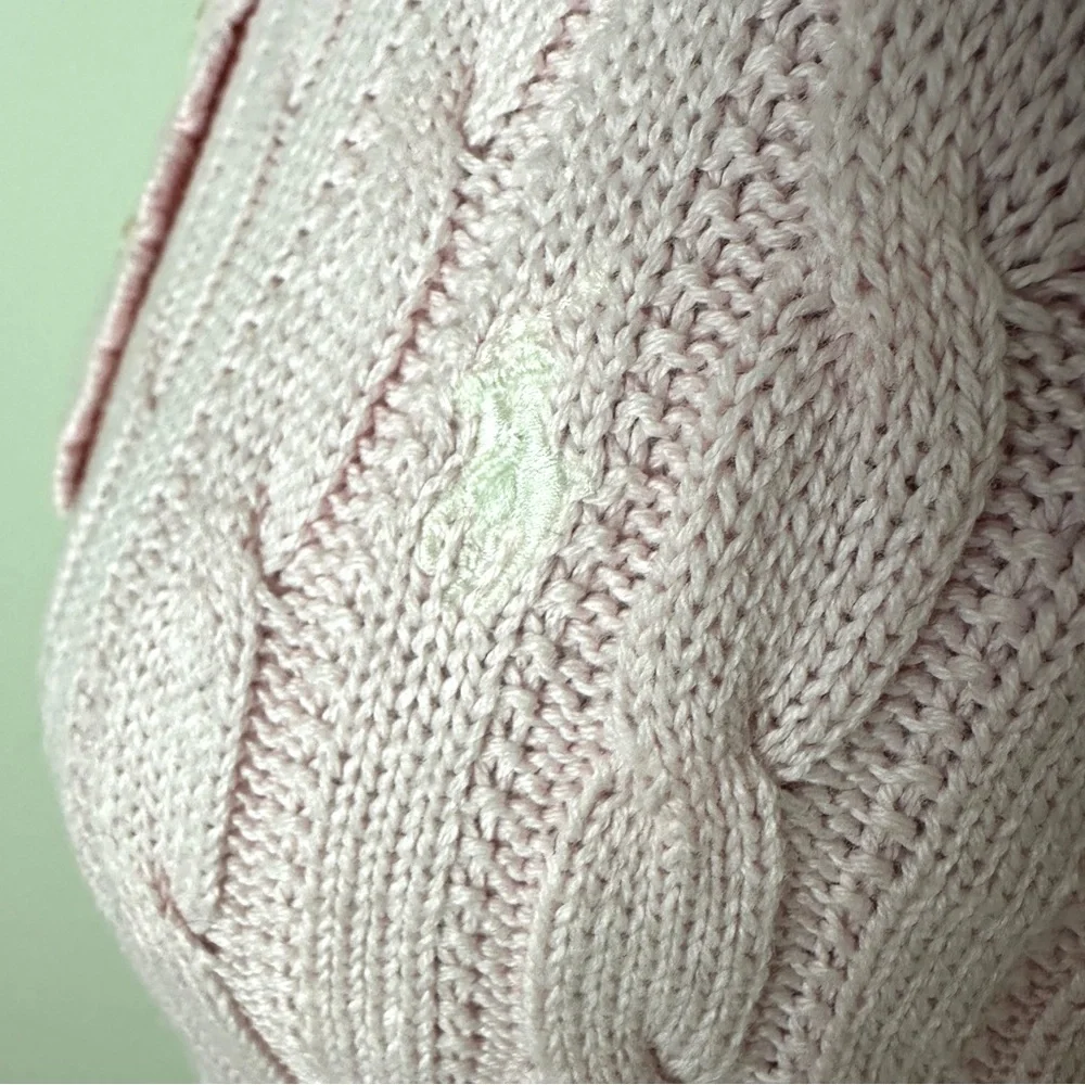 POLO RALPH LAUREN Pink Cable Knit Dress Size XL - Picture 4 of 9